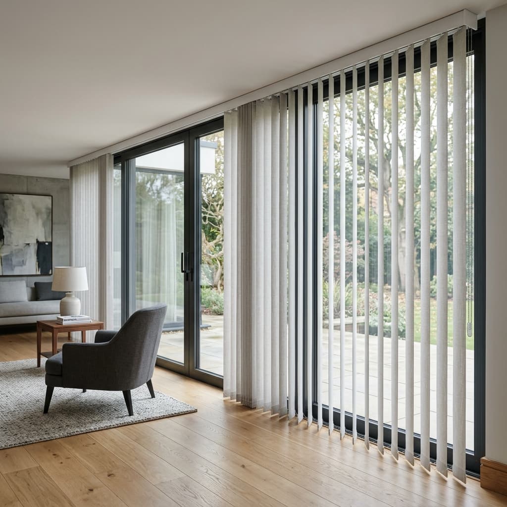 Comfortable lounge chair with window furnishings